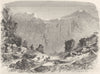MEXICO. Crater of Popocatepetl 1871 old antique vintage print picture