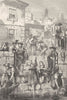 PORTUGAL. Fisherwomen of Oporto 1871 old antique vintage print picture