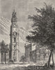 PORTUGAL. Priest's Tower, Oporto 1871 old antique vintage print picture