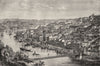 PORTUGAL. Oporto 1871 old antique vintage print picture