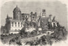 PORTUGAL. Castle of Penha Da Sintra 1871 old antique vintage print picture