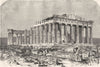 GREECE. Athens. Parthenon 1871 old antique vintage print picture