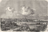 DENMARK. Copenhagen 1871 old antique vintage print picture