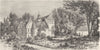 DENMARK. Chateau of Rygaard 1871 old antique vintage print picture