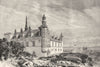 DENMARK. Castle of Kronborg, Sound 1871 old antique vintage print picture