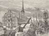 DENMARK. Exchange at Copenhagen 1871 old antique vintage print picture