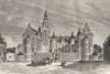 DENMARK. Castle of Frederiksborg 1871 old antique vintage print picture