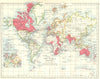 BRITISH EMPIRE. World Mercator. Currents. Steamship routes. JOHNSTON 1899 map