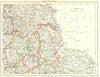 EAST ENGLAND. Lincs Norfolk Leics Notts Staffs Derbys Yorks. JOHNSTON 1899 map