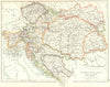 AUSTRO-HUNGARIAN MONARCHY. Dalmatia Slavonia Siebenburgen &c. JOHNSTON 1899 map