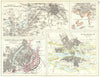 EUROPEAN CITIES. Berlin Copenhagen Stockholm Christiania/Oslo.JOHNSTON 1899 map