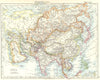 ASIA POLITICAL. Persia Siam Hejaz China Japan Corea Turkestan.JOHNSTON 1899 map