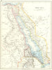 RED SEA. Egypt Eritrea Hedjaz Asir Yemen. Nile valley. Sinai. JOHNSTON 1899 map