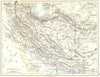 PERSIA. Showing provinces. Iran. Persian Gulf. Bushire. JOHNSTON 1899 old map
