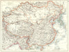 CHINESE EMPIRE. China East Asia Tibet Mongolia East Turkestan Korea 1899 map