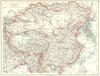 CHINESE EMPIRE. China East Asia Tibet Mongolia East Turkestan Korea 1899 map