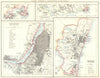 BRITISH INDIA CITIES.Calcutta & Madras plans. Also Aden/Perim.JOHNSTON 1899 map