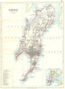 BOMBAY ISLAND. City connected by Zion causeway. Mumbai. JOHNSTON 1899 old map