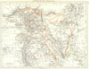 LOWER EGYPT & SINAI. Provinces. Nile valley/delta. Railways. JOHNSTON 1899 map