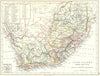 COLONIAL SOUTH AFRICA. Cape Colony. Orange Free State. SA Republic 1899 map