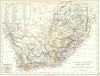 COLONIAL SOUTH AFRICA. Cape Colony. Orange Free State. SA Republic 1899 map