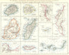 AFRICAN ISLANDS.Mauritius Madagascar Madeira Canaries St Helena 1899 old map