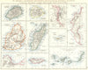 AFRICAN ISLANDS.Mauritius Madagascar Madeira Canaries St Helena 1899 old map