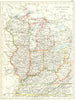 USA MID WEST. Wisconsin Michigan Illinois Ohio Indiana Kentucky TN 1899 map