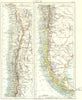 CHILE. Patagonia Cape Horn Tierra del Fuego. Steamship routes.JOHNSTON 1899 map