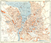SWITZERLAND. Genève(Geneva) Suisse 1934 old vintage map plan chart