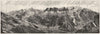 HAUTE-SAVOIE. Chamonix. Massif du Mont Blanc 1934 old vintage map plan chart