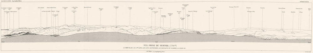 HAUTE-SAVOIE. Annecy. Prise du Semnoz(1704m) 1934 old vintage map plan chart