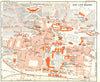 SAVOIE. Aix-Les-Bains 1934 old vintage map plan chart
