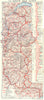 FRANCE. Route Alpes 1934 old vintage map plan chart
