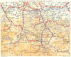 HTES-PYRÉNÉES. Bagneres-Bigorre, Gaudens, Luchon 1951 old vintage map chart