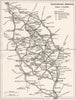 FRANCE. Bourgogne-Morvan Voies D'Acces 1924 old antique vintage map plan chart