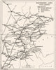 FRANCE. Bourgogne-Jura Voies D'Acces 1924 old antique vintage map plan chart