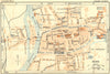 YONNE. Sens 1924 old antique vintage map plan chart