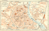 YONNE. Auxerre 1924 old antique vintage map plan chart