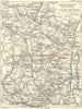 DIJON. Lyon. Tarare, Villefranche, Lamure, Monsols 1924 old antique map chart