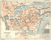 DOUBS. Besançon 1924 old antique vintage map plan chart