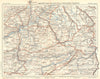 BELFORT. Montbéliard-Delle-Porrentruy-Ferrette 1924 old antique map plan chart