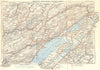 BIENNE. Besançon Morteau Neuchatel. Morat 1924 old antique map plan chart