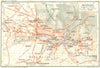 ITALY. Venetie Tridentine. Merano 1926 old vintage map plan chart