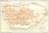 ITALY. Orvieto 1926 old vintage map plan chart