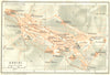 ITALY. Assisi 1926 old vintage map plan chart