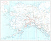 ALASKA. De Fairbanks a Anchorage 1967 old vintage map plan chart