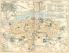 SPAIN. Saragosse. Zaragoza 1921 old antique vintage map plan chart