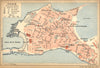 SPAIN. Cadiz(Cadix) 1921 old antique vintage map plan chart
