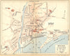 SPAIN. Malaga 1921 old antique vintage map plan chart
